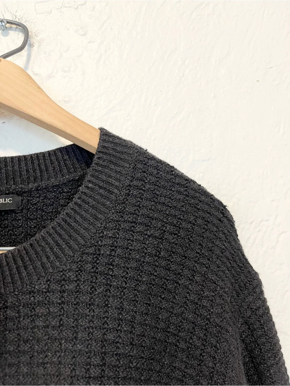 Banana Republic Men's Sweater Waffle Textured Brown Taupe XL